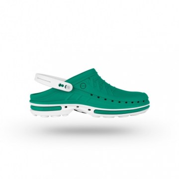 Wock clog 06 verde branco com tira-3